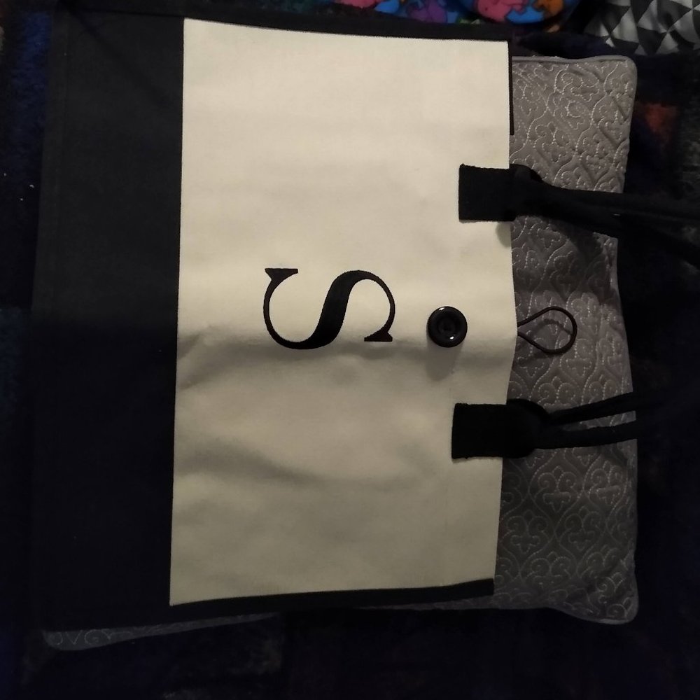 S Monogrammed cream & black NWT tote bag